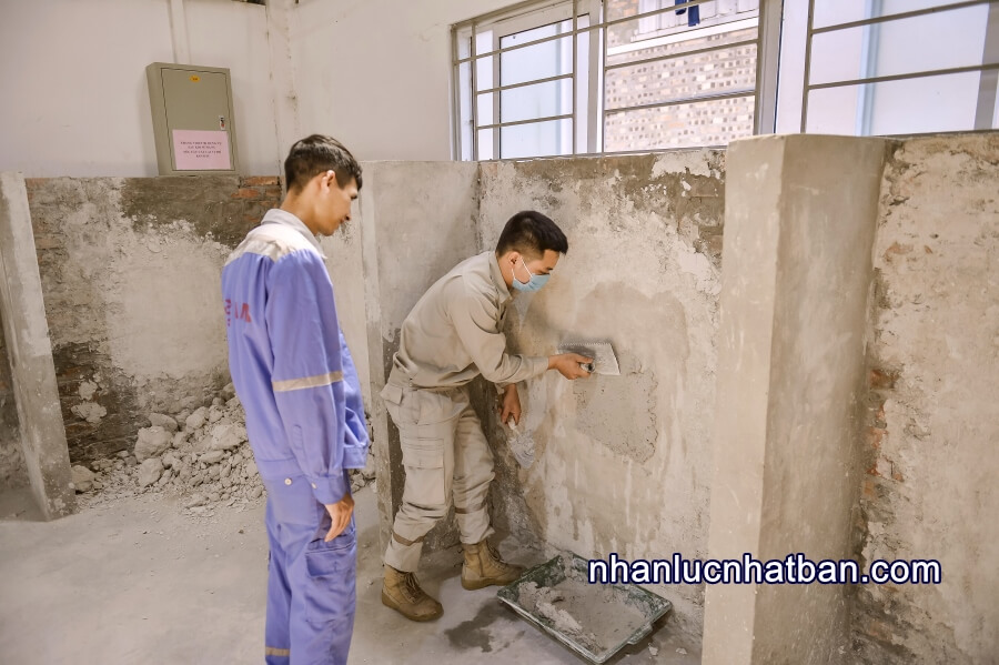 Thực hành phần thi xây trát đơn hàng xây dựng